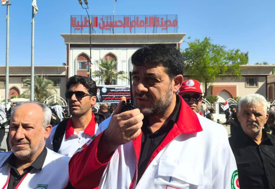 بازدید میدانی رئیس هلال‌احمر از روند امدادرسانی به زائران در کربلا و‌ نجف
